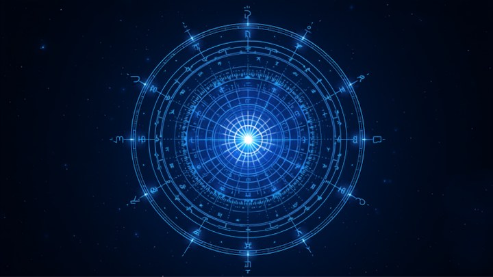 青く光る星座早見盤